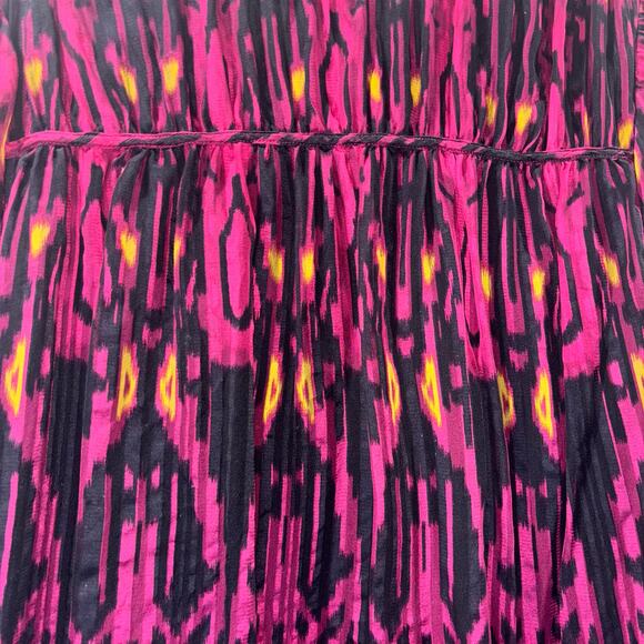 Marie Oliver Silk Top- 100% Silk Boho Print Blouse - Picture 10 of 15